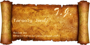 Tarsoly Jenő névjegykártya